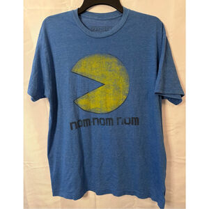 Men's Vintage Pac-Man Nom Short Sleeve Video Game Retro Arcade T-Shirt Size M